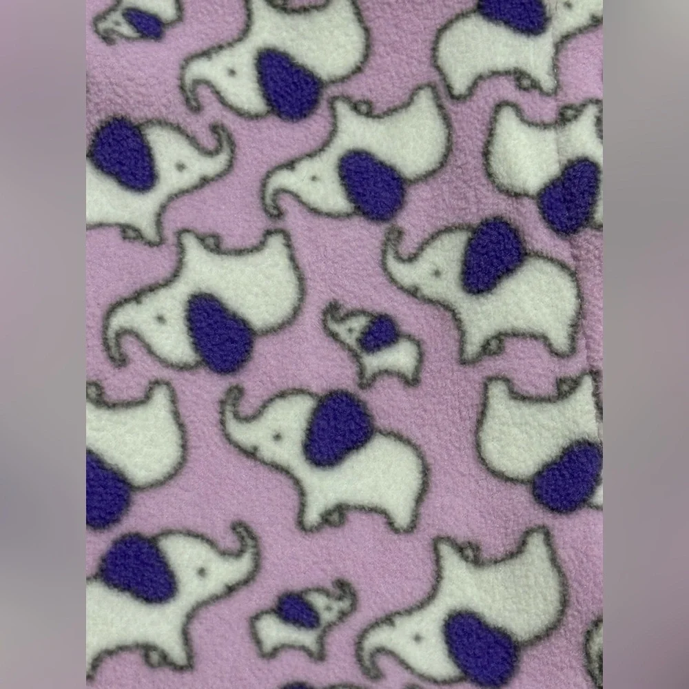 Carter’s Baby Girl Purple Elephant Footie Pajamas Onesie Size 0-3 Months